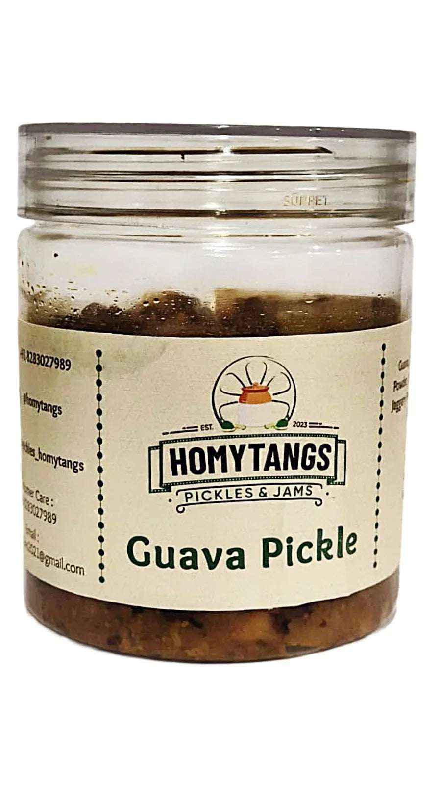 Homytangs Guava Pickle 400GM | NO PRESERVATIVES AND CHEMICALS |