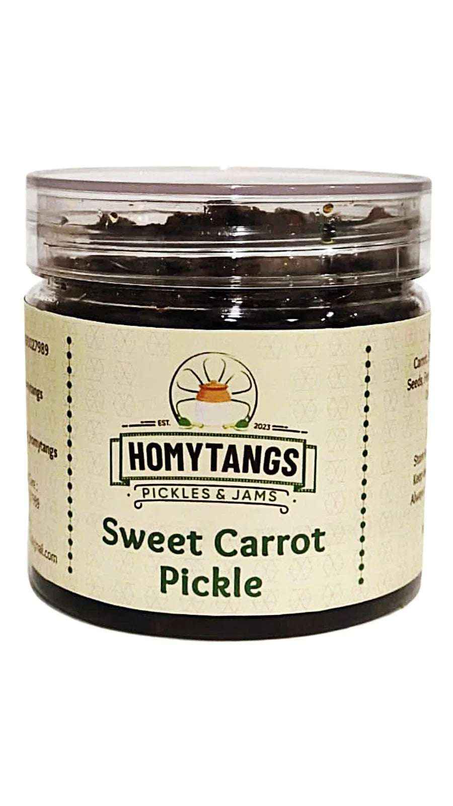 Homytangs Sweet Carrot Pickle | Traditional Meetha gajar ka achar | Authentic Indian Carrot Pickle (400 g)
