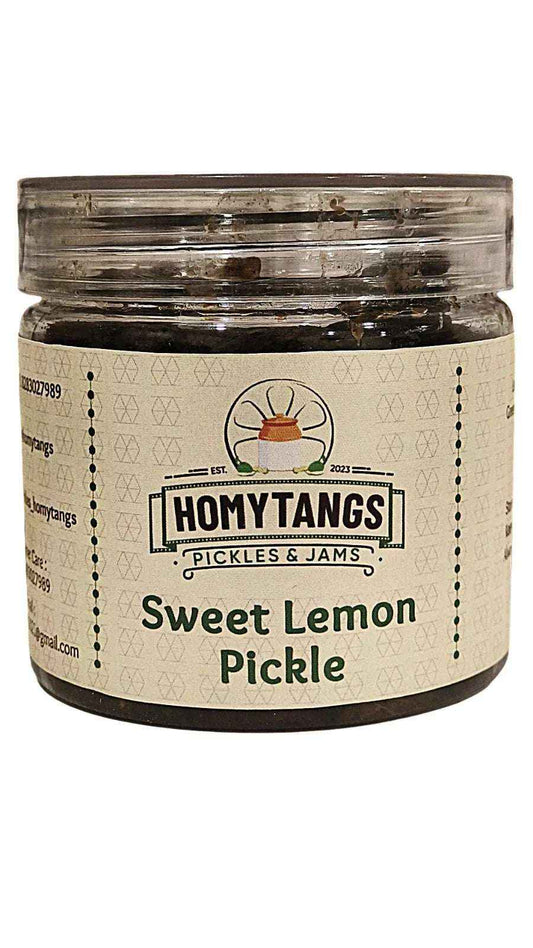 Homytangs Homemade  Sweet Lemon Pickle 400gm | Ready to Eat Nimbu ka Achar | Sweet Lime Pickle (400 g)