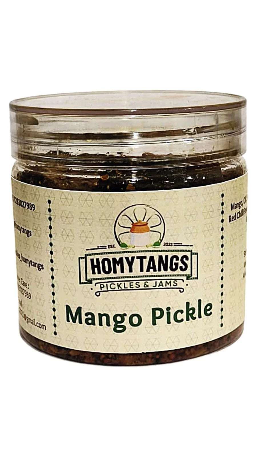 Homytangs Mango Pickle 400gm | Traditional Spicy Aam Ka Achar | Authentic Indian Pickle Mango Pickle