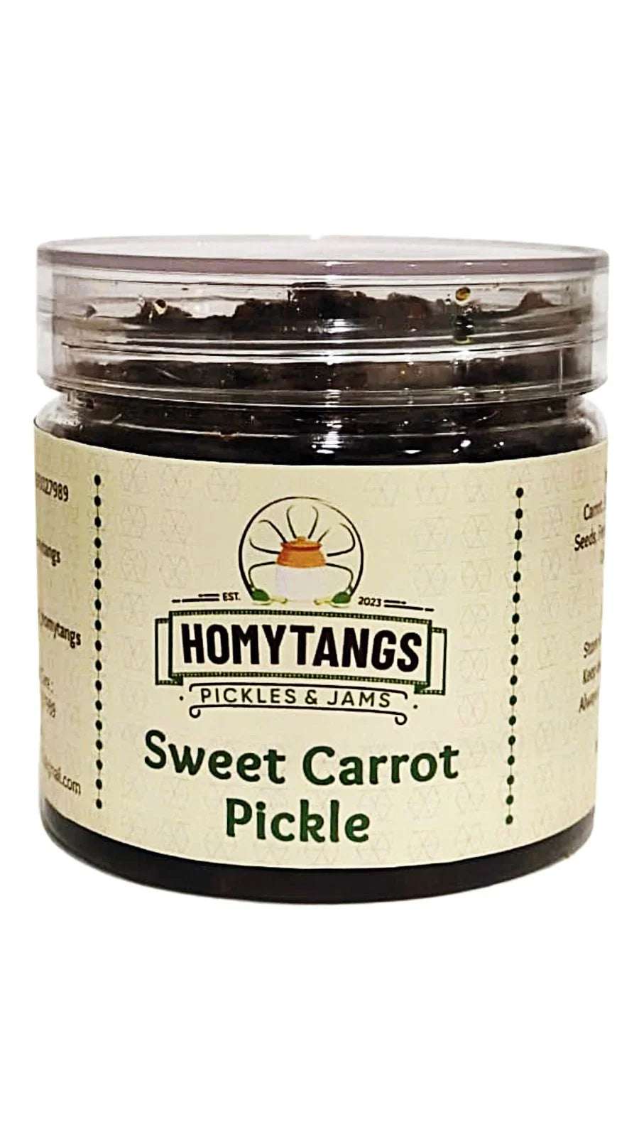 Homytangs Sweet Carrot Pickle | Traditional Meetha gajar ka achar | Authentic Indian Carrot Pickle (400 g)