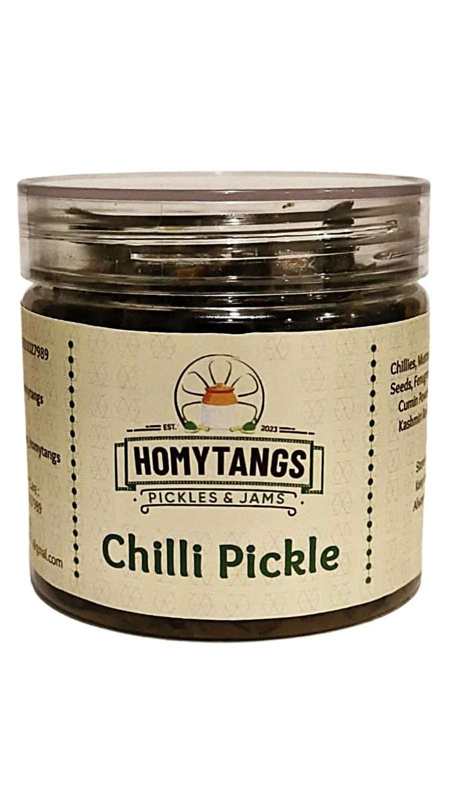 Homytangs Chilli Pickle 400gm | Traditional Spicy Mirch Ka Achar | Authentic Indian Pickle Green Chilli Pickle
