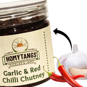 HOMYTANGS Garlic & Red Chilli Chutney-500gm