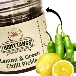 HOMYTANGS Lemon & Green Chilli Pickle-500gm